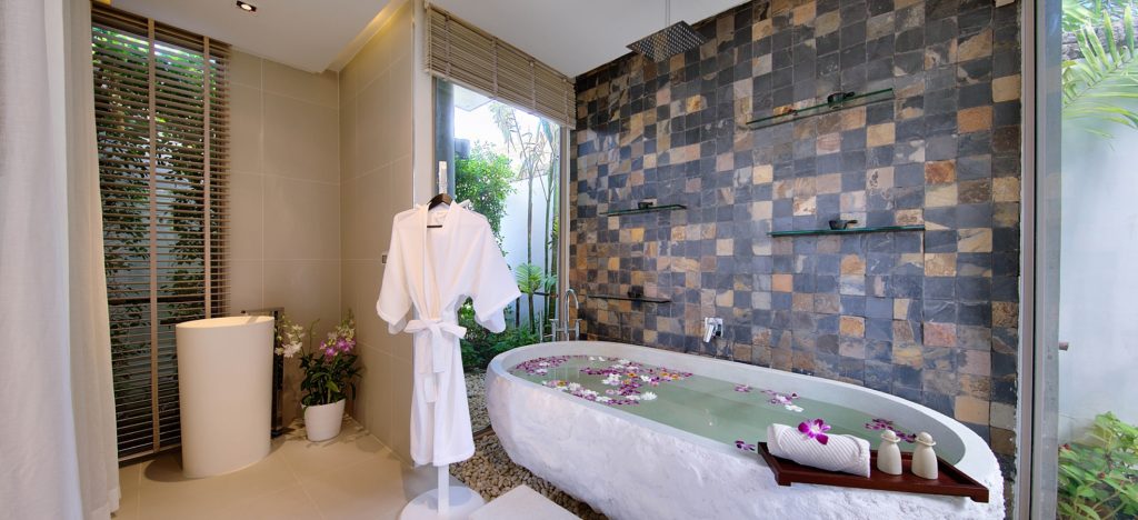 Luxury spa bath area
