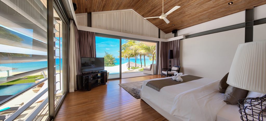 Upstairs Master Bedroom including American King Size Bed with seaview